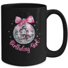 Birthday Girl Coquette Bow Disco Ball Funny Birthday Party Mug | teecentury