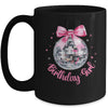 Birthday Girl Coquette Bow Disco Ball Funny Birthday Party Mug | teecentury