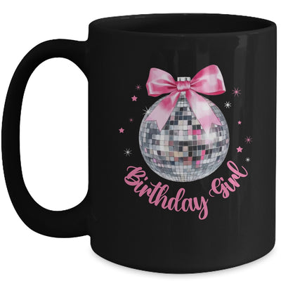 Birthday Girl Coquette Bow Disco Ball Funny Birthday Party Mug | teecentury