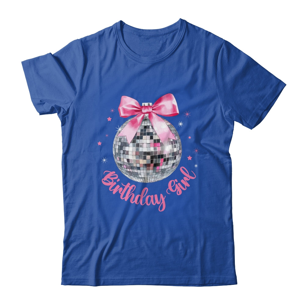 Birthday Girl Coquette Bow Disco Ball Funny Birthday Party Shirt & Tank Top | teecentury