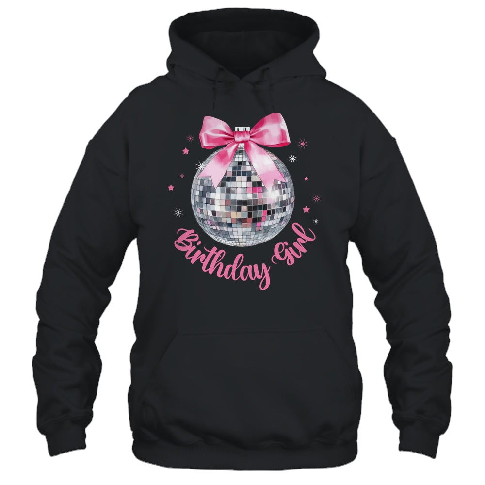 Birthday Girl Coquette Bow Disco Ball Funny Birthday Party Shirt & Tank Top | teecentury
