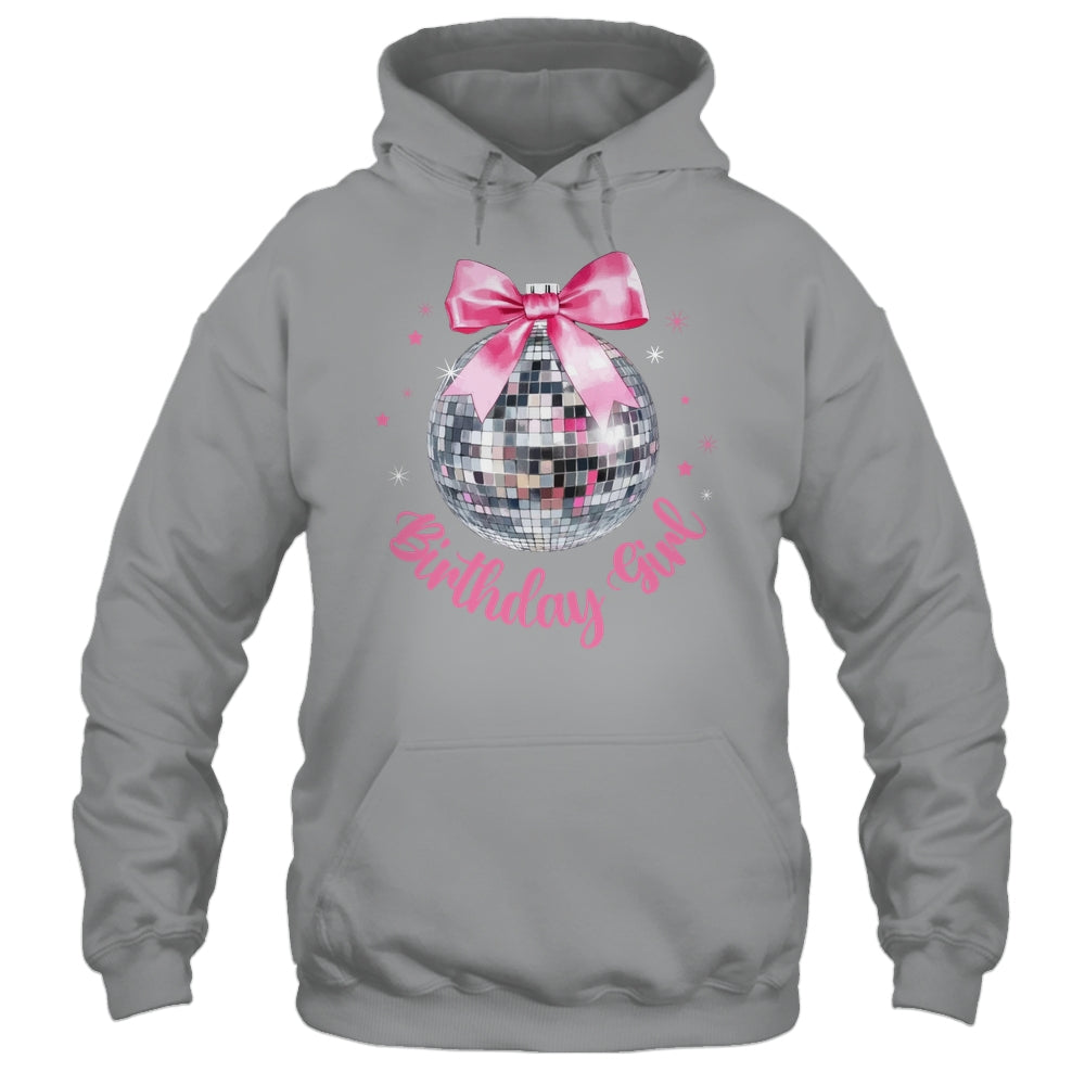 Birthday Girl Coquette Bow Disco Ball Funny Birthday Party Shirt & Tank Top | teecentury