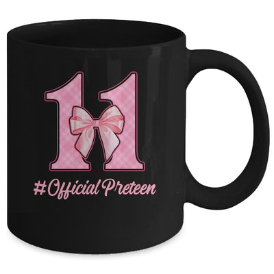 Birthday Girl Pink Coquette Bow 11 Year Old Aesthetic Girly Mug | teecentury