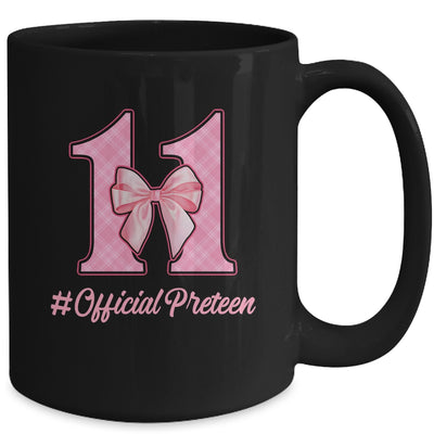 Birthday Girl Pink Coquette Bow 11 Year Old Aesthetic Girly Mug | teecentury