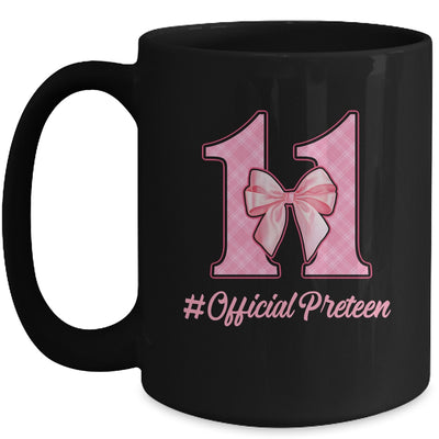 Birthday Girl Pink Coquette Bow 11 Year Old Aesthetic Girly Mug | teecentury