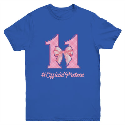 Birthday Girl Pink Coquette Bow 11 Year Old Aesthetic Girly Youth Shirt | teecentury