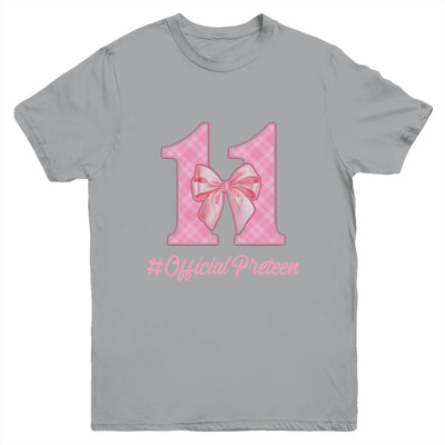 Birthday Girl Pink Coquette Bow 11 Year Old Aesthetic Girly Youth Shirt | teecentury