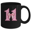 Birthday Girl Pink Coquette Bow 11 Year Old Bday Girl Mug | teecentury