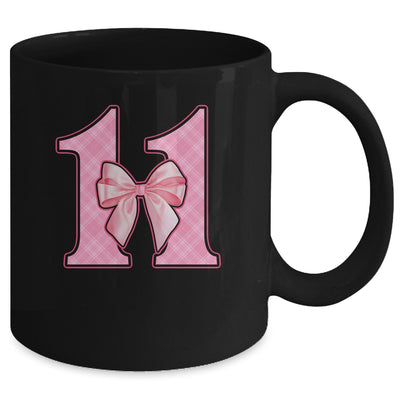 Birthday Girl Pink Coquette Bow 11 Year Old Bday Girl Mug | teecentury