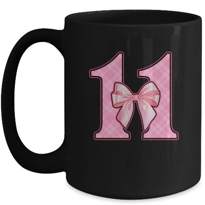 Birthday Girl Pink Coquette Bow 11 Year Old Bday Girl Mug | teecentury
