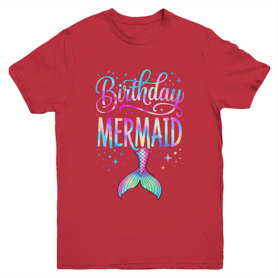 Birthday Mermaid Party Girl Mermaid Birthday Kids Party Youth Shirt | teecentury