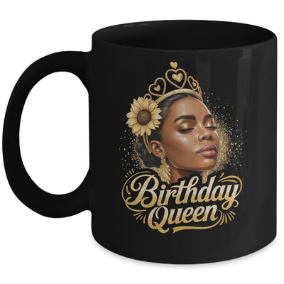 Birthday Queen African American Black Woman Afro Black Women Mug | teecentury
