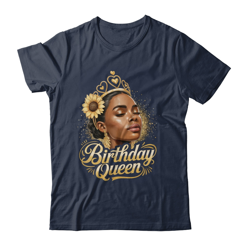 Birthday Queen African American Black Woman Afro Black Women Shirt & Tank Top | teecentury