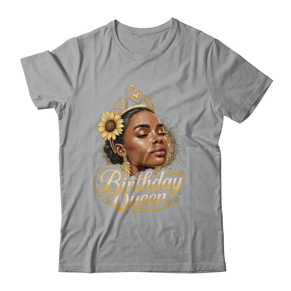Birthday Queen African American Black Woman Afro Black Women Shirt & Tank Top | teecentury