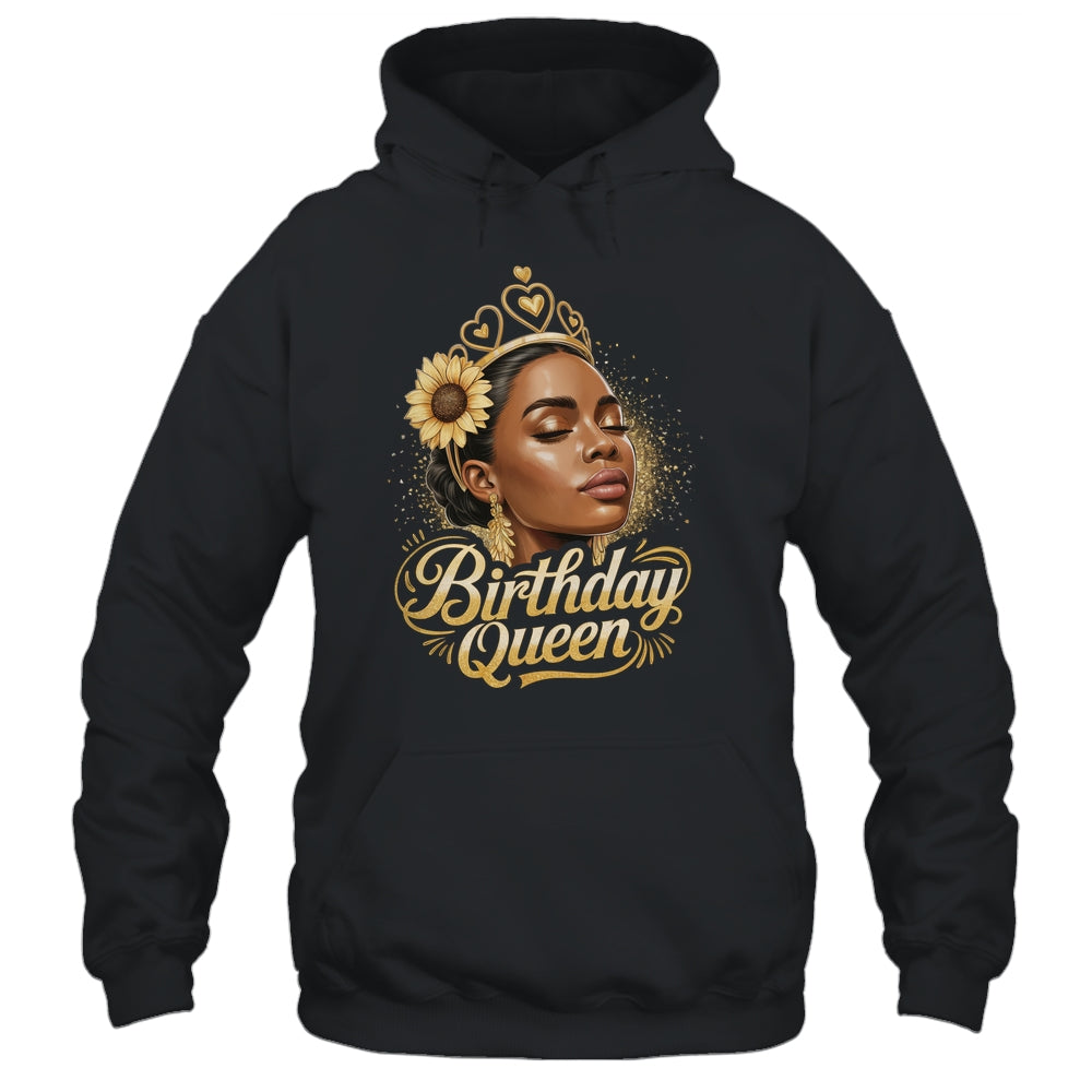 Birthday Queen African American Black Woman Afro Black Women Shirt & Tank Top | teecentury