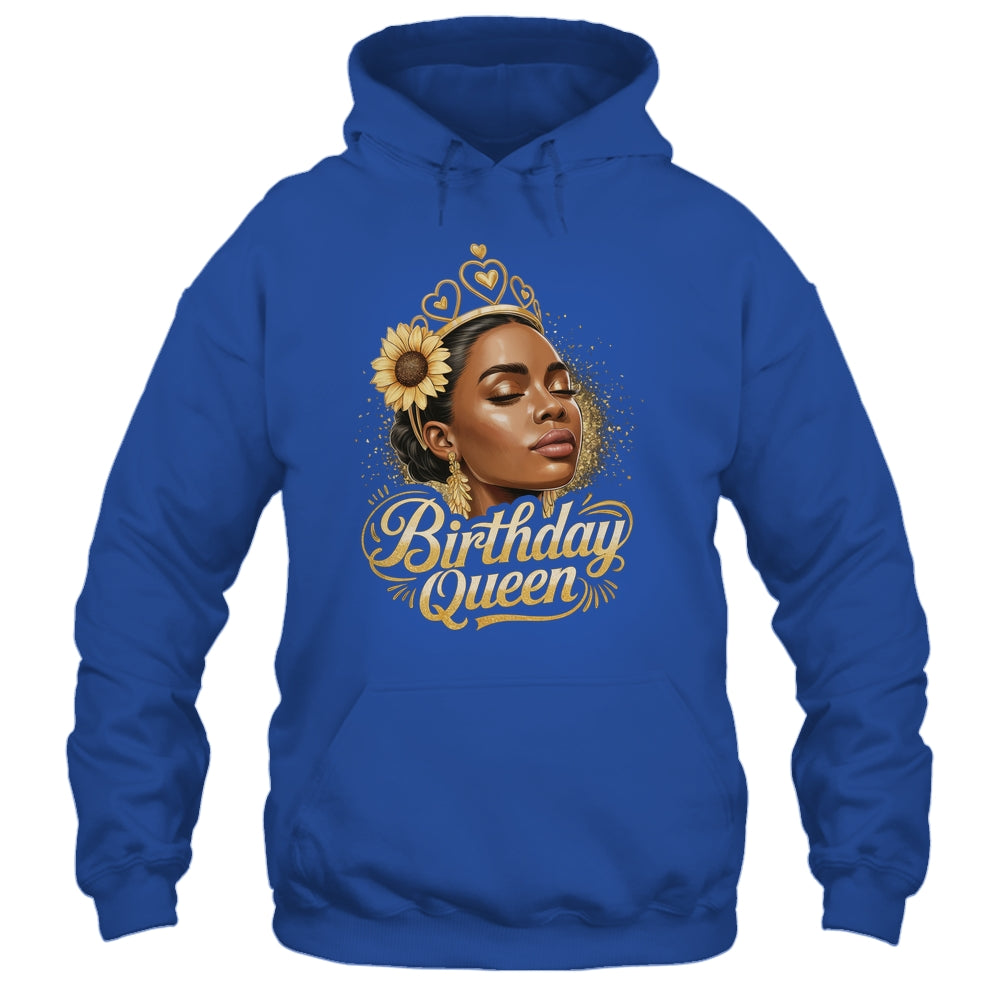 Birthday Queen African American Black Woman Afro Black Women Shirt & Tank Top | teecentury
