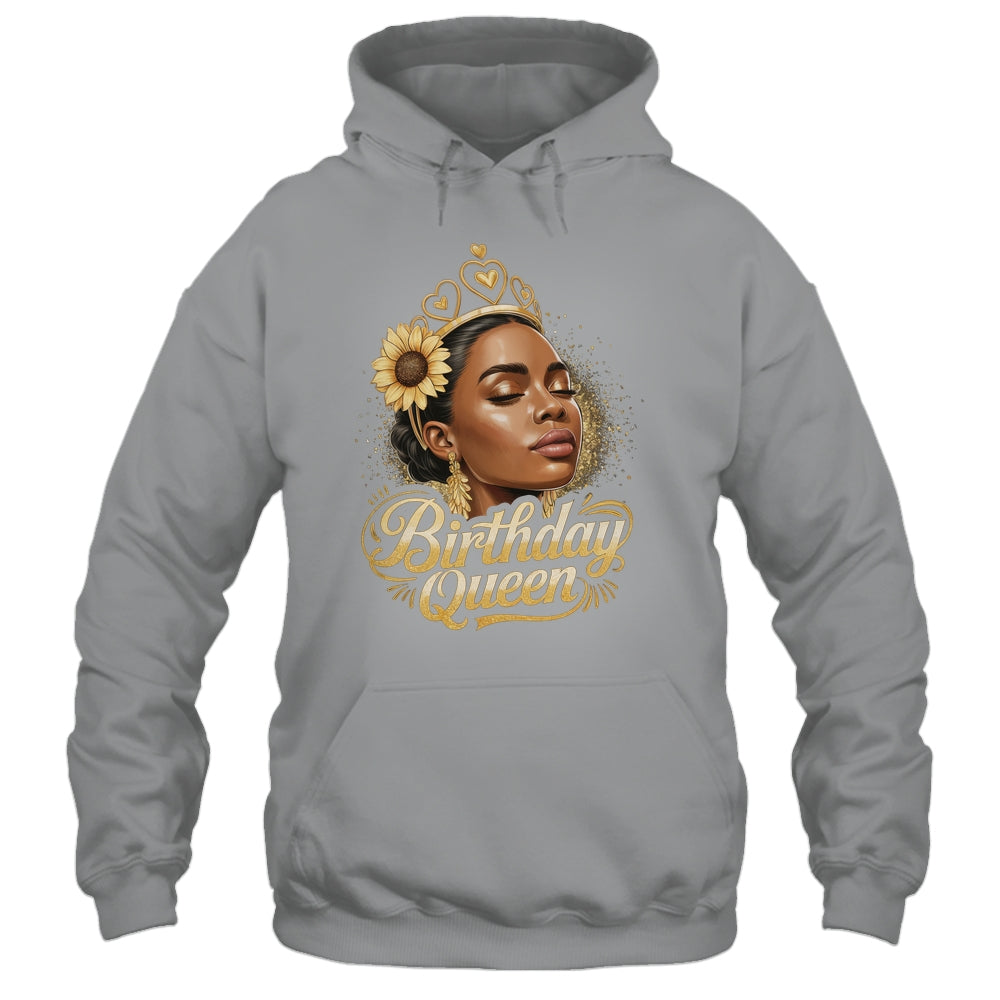 Birthday Queen African American Black Woman Afro Black Women Shirt & Tank Top | teecentury