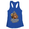 Birthday Queen African American Black Woman Afro Black Women Shirt & Tank Top | teecentury