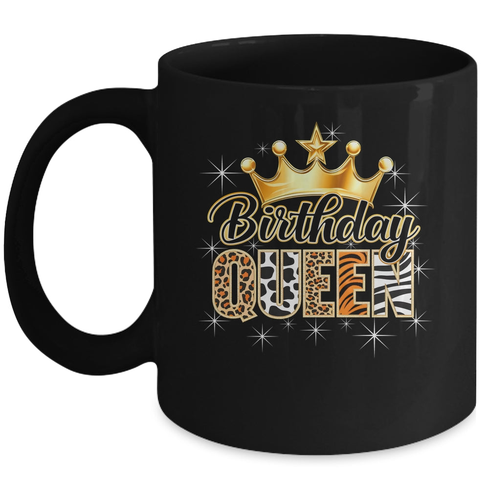 Birthday Queen Crown African American Afro Girls Women Party Mug | teecentury