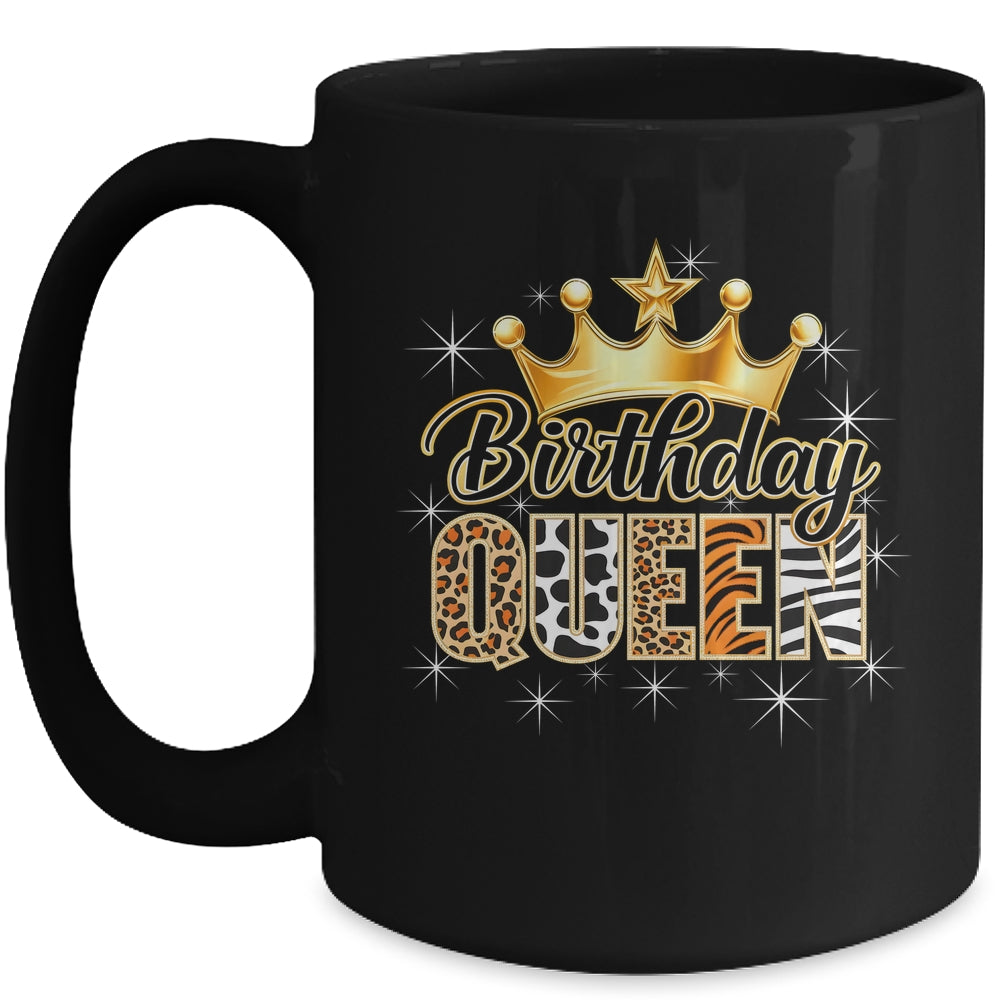 Birthday Queen Crown African American Afro Girls Women Party Mug | teecentury