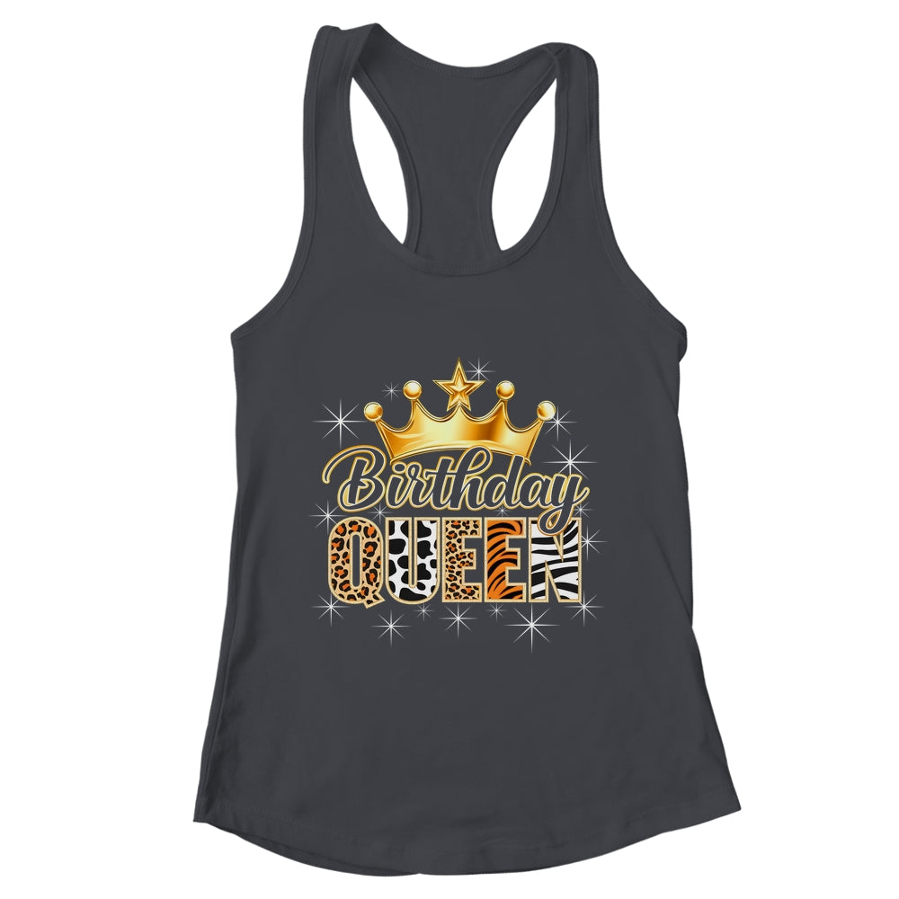 Birthday Queen Crown African American Afro Girls Women Party Shirt & Tank Top | teecentury