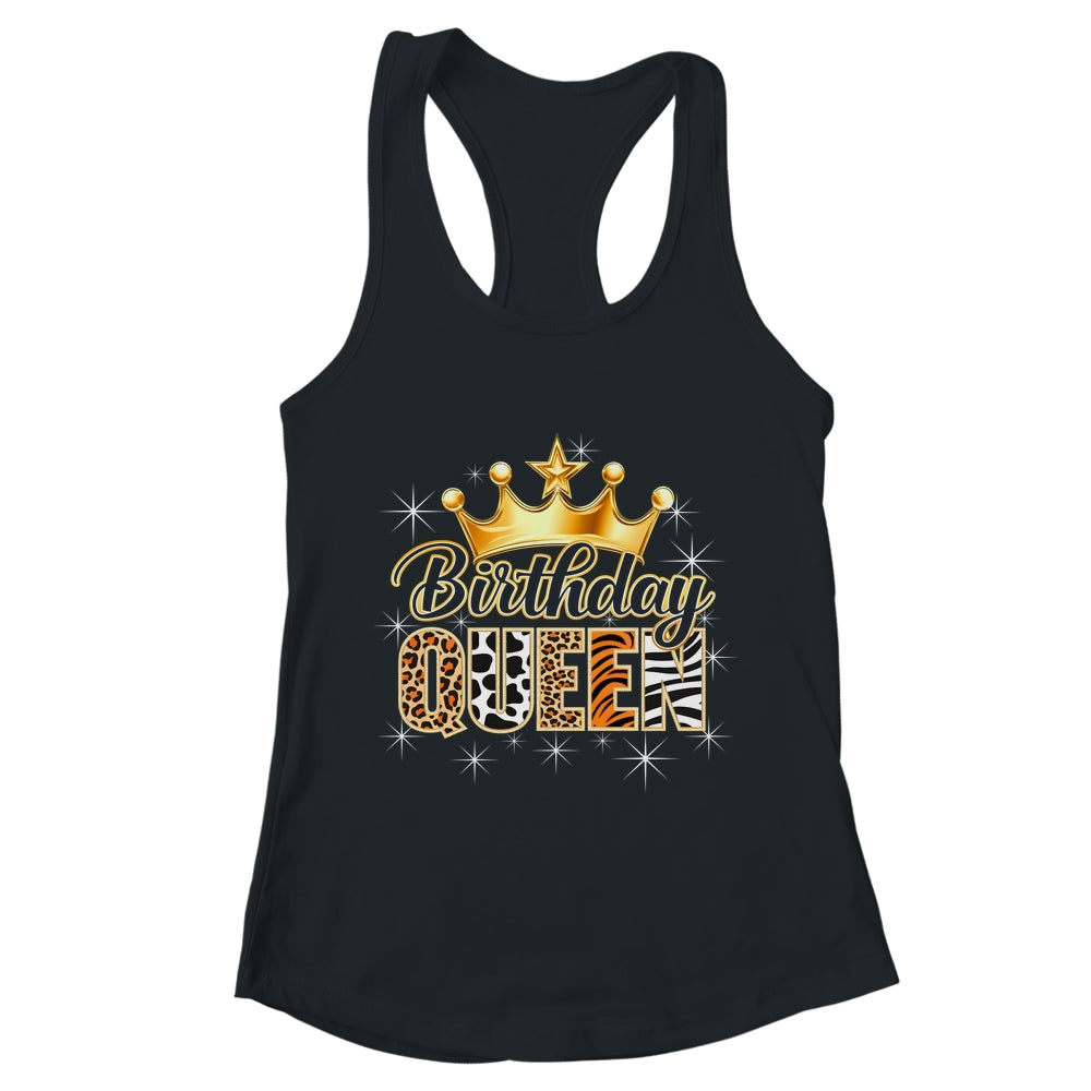 Birthday Queen Crown African American Afro Girls Women Party Shirt & Tank Top | teecentury