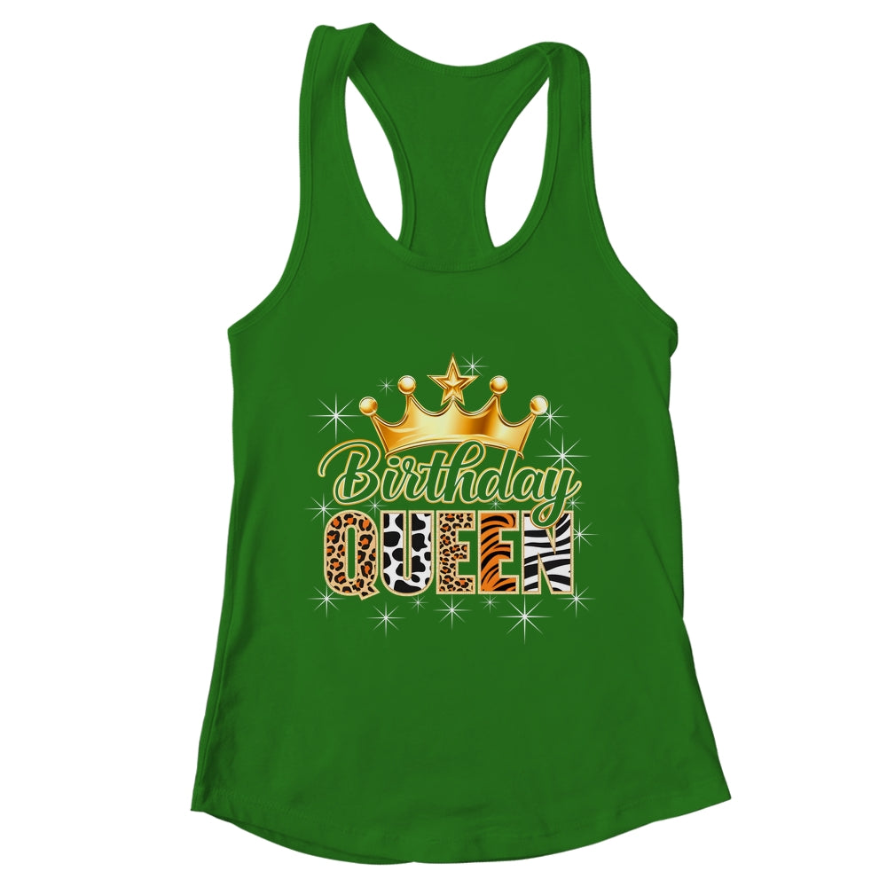 Birthday Queen Crown African American Afro Girls Women Party Shirt & Tank Top | teecentury