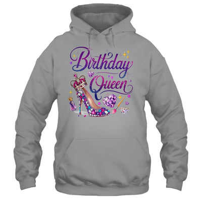 Birthday Queen Crown Hearts High Heel Women Girls Shirt & Tank Top | teecentury