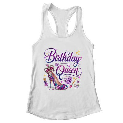 Birthday Queen Crown Hearts High Heel Women Girls Shirt & Tank Top | teecentury
