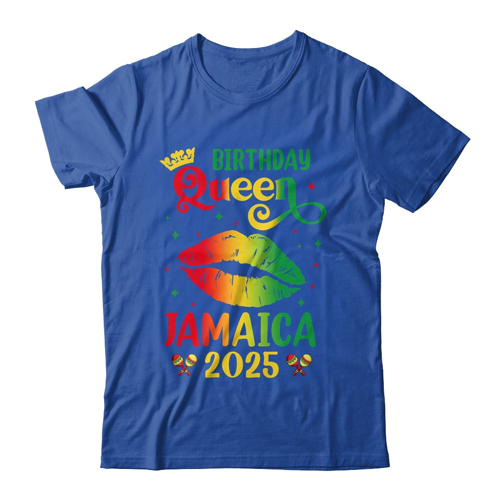Birthday Queen Jamaica 2025 Girls Trip Party Jamaican Lips Shirt & Tank Top | teecentury