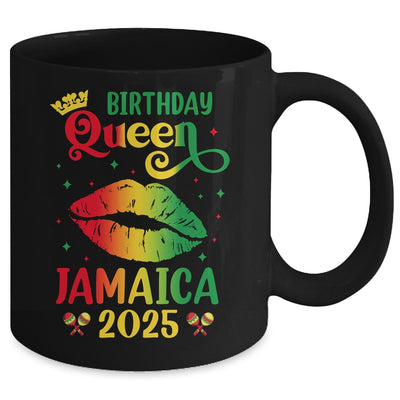 Birthday Queen Jamaica 2025 Girls Trip Party Jamaican Lips Mug | teecentury