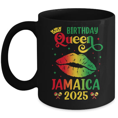 Birthday Queen Jamaica 2025 Girls Trip Party Jamaican Lips Mug | teecentury