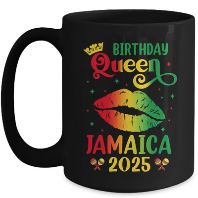 Birthday Queen Jamaica 2025 Girls Trip Party Jamaican Lips Mug | teecentury