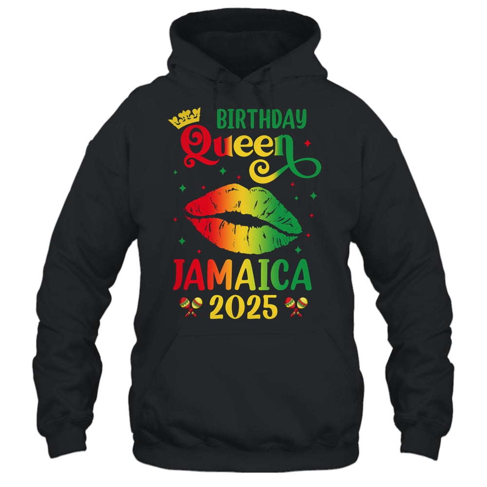 Birthday Queen Jamaica 2025 Girls Trip Party Jamaican Lips Shirt & Tank Top | teecentury