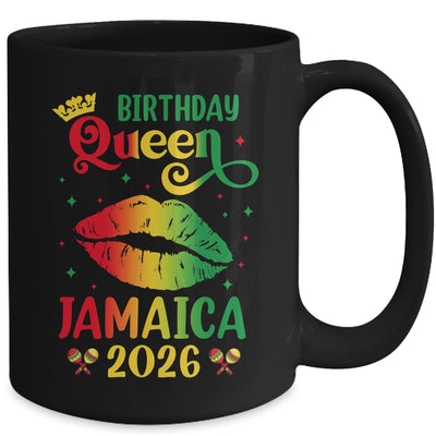 Birthday Queen Jamaica 2026 Girls Trip Party Jamaican Lips Mug | teecentury