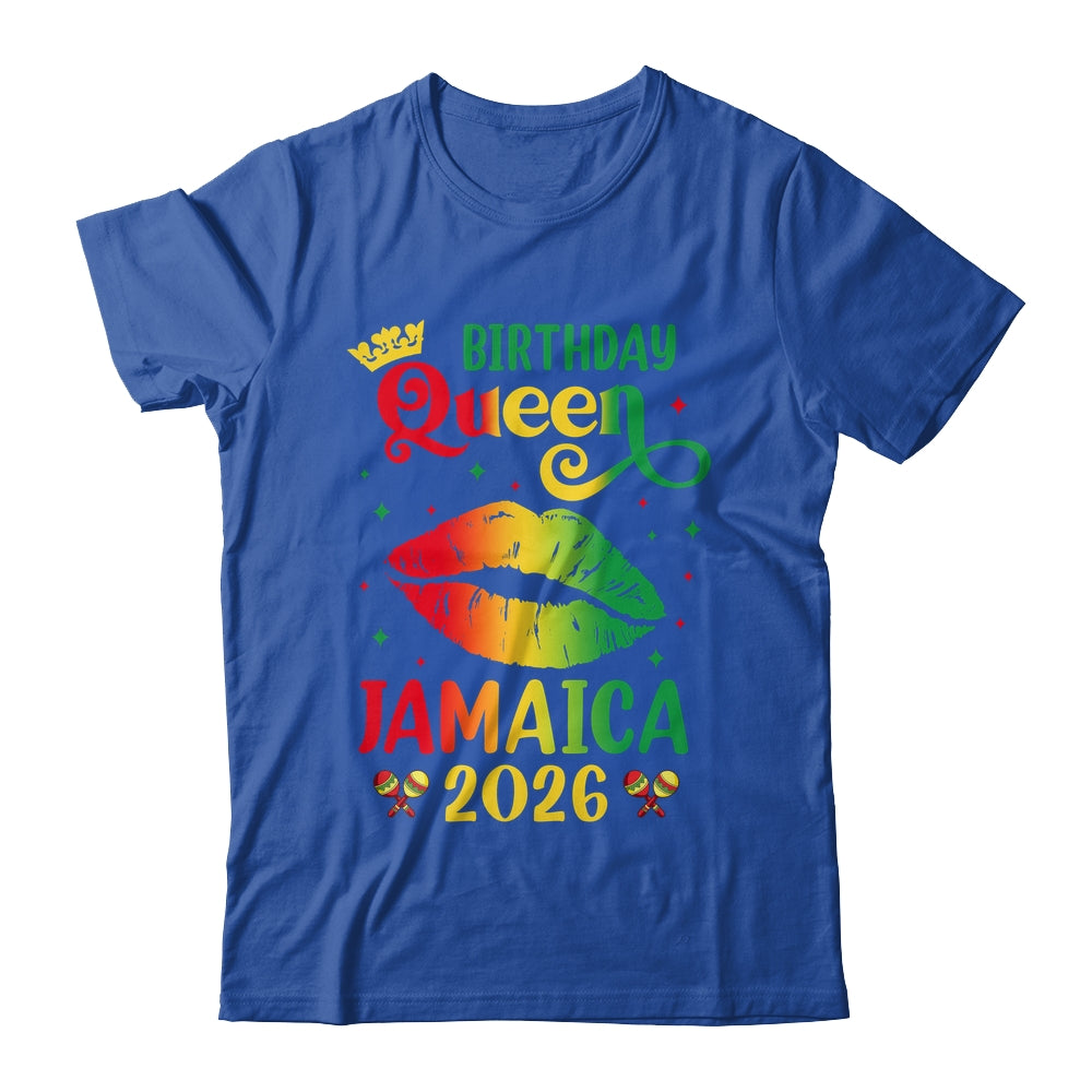 Birthday Queen Jamaica 2026 Girls Trip Party Jamaican Lips Shirt & Tank Top | teecentury