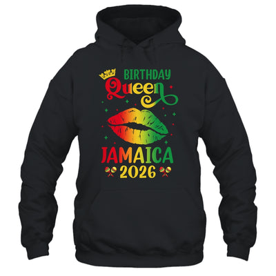 Birthday Queen Jamaica 2026 Girls Trip Party Jamaican Lips Shirt & Tank Top | teecentury