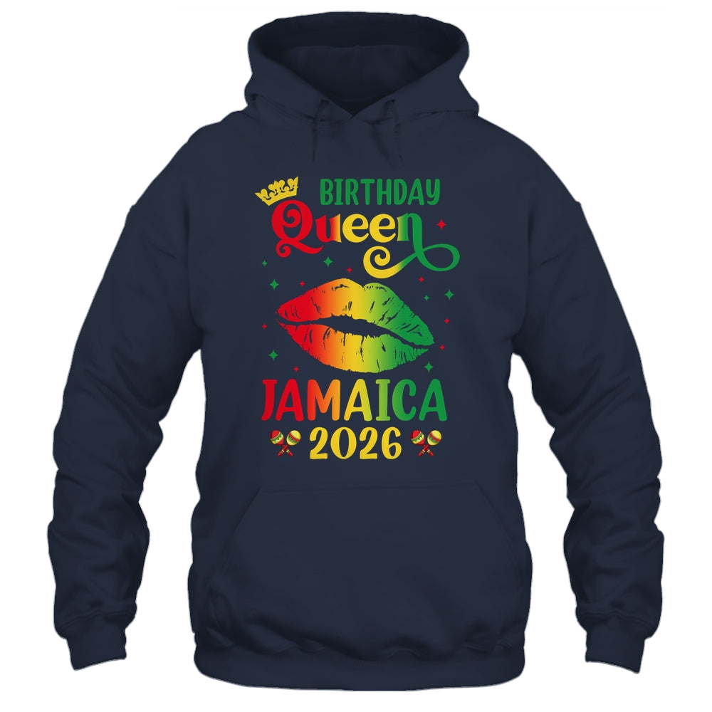 Birthday Queen Jamaica 2026 Girls Trip Party Jamaican Lips Shirt & Tank Top | teecentury