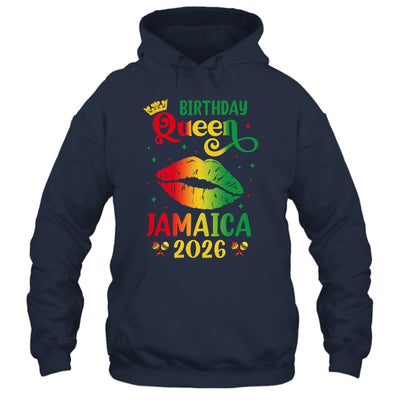Birthday Queen Jamaica 2026 Girls Trip Party Jamaican Lips Shirt & Tank Top | teecentury
