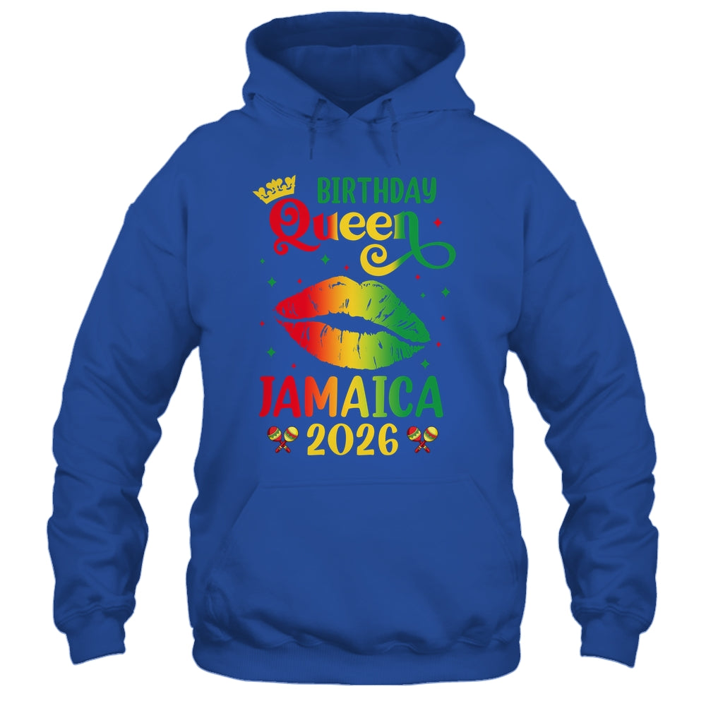 Birthday Queen Jamaica 2026 Girls Trip Party Jamaican Lips Shirt & Tank Top | teecentury