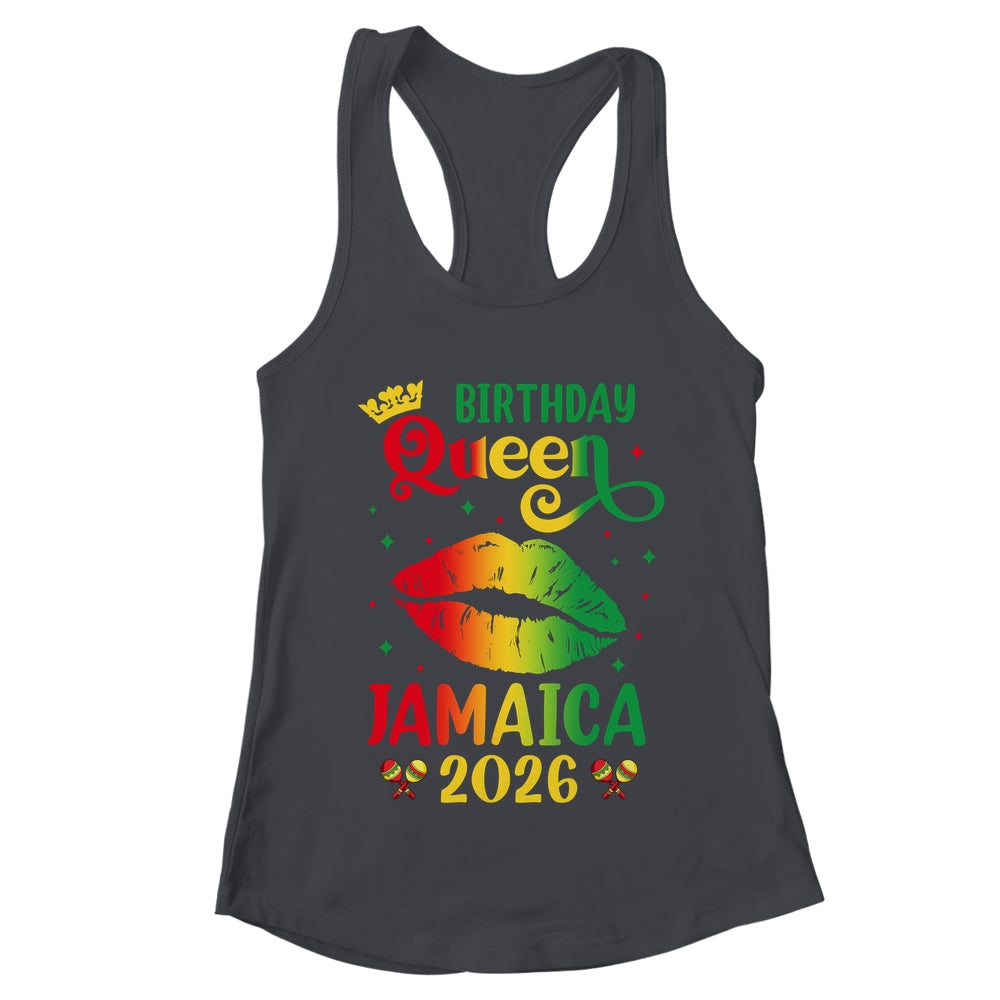 Birthday Queen Jamaica 2026 Girls Trip Party Jamaican Lips Shirt & Tank Top | teecentury