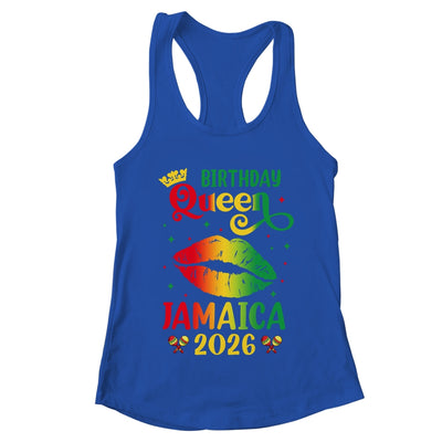 Birthday Queen Jamaica 2026 Girls Trip Party Jamaican Lips Shirt & Tank Top | teecentury
