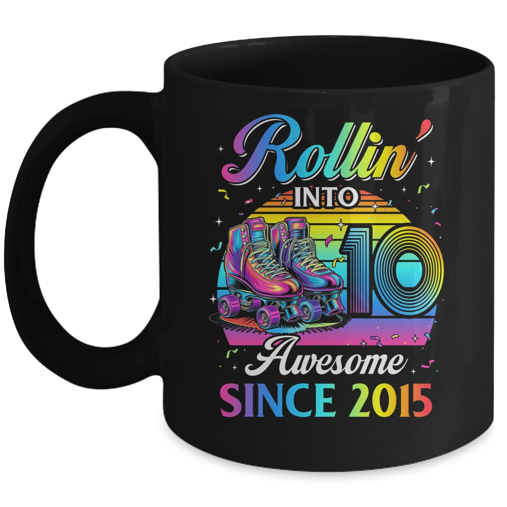 Birthday Roller Skating 10th Girl Rollin Into 10 Skate Party Mug | teecentury