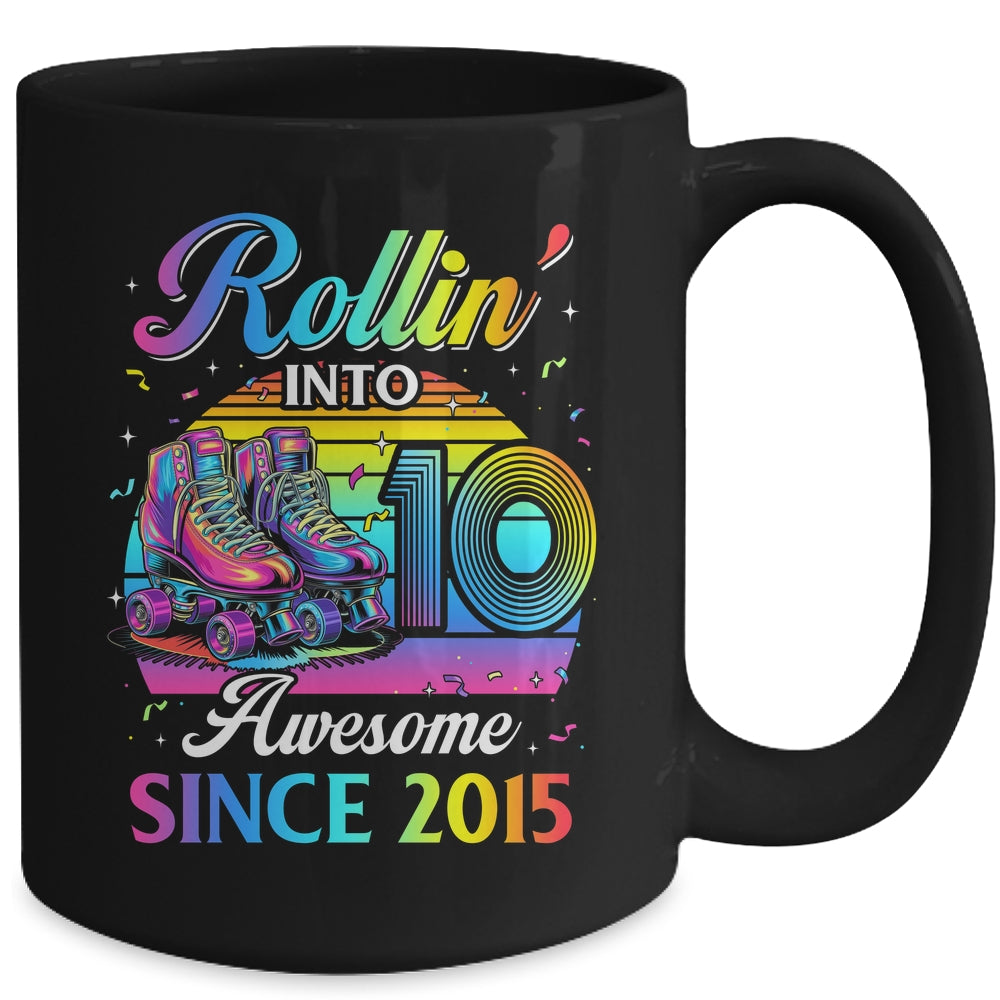Birthday Roller Skating 10th Girl Rollin Into 10 Skate Party Mug | teecentury