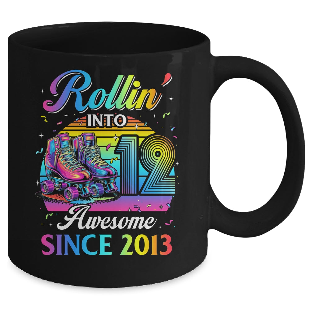 Birthday Roller Skating 12th Girl Rollin Into 12 Skate Party Mug | teecentury