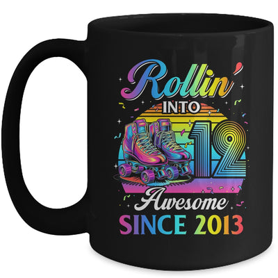 Birthday Roller Skating 12th Girl Rollin Into 12 Skate Party Mug | teecentury