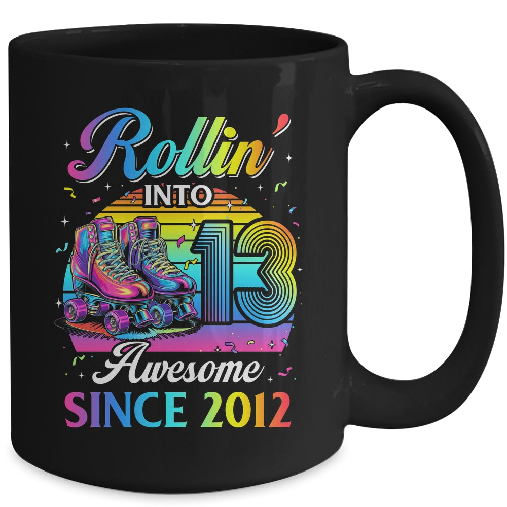 Birthday Roller Skating 13th Girl Rollin Into 13 Skate Party Mug | teecentury