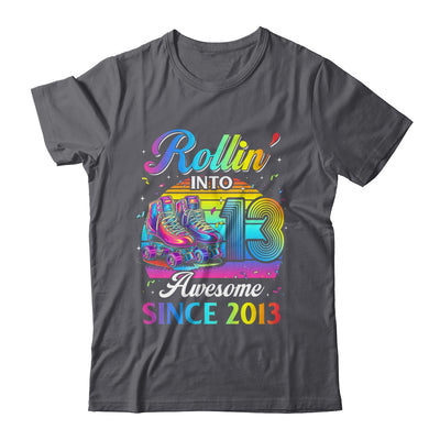 Birthday Roller Skating 13th Girl Rollin Into 13 Skate Party Shirt & Hoodie | teecentury