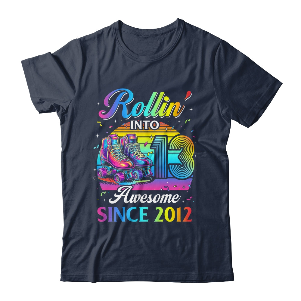 Birthday Roller Skating 13th Girl Rollin Into 13 Skate Party Shirt & Hoodie | teecentury