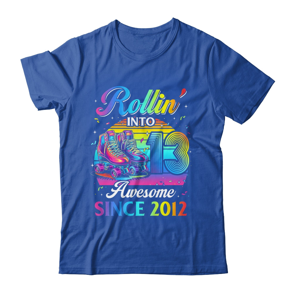 Birthday Roller Skating 13th Girl Rollin Into 13 Skate Party Shirt & Hoodie | teecentury